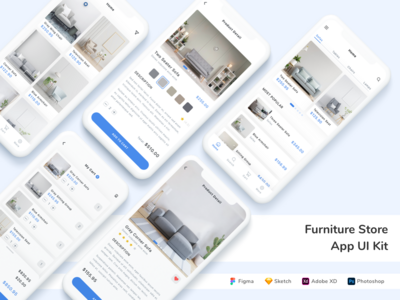 家具店应用程序 UI 套件(Furniture Store App UI Kit)