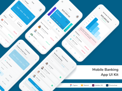 手机银行应用程序 UI 套件(Mobile Banking App UI Kit)