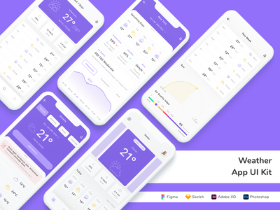 天气应用程序 UI 套件(Weather App UI Kit)