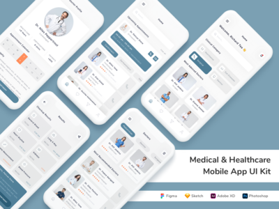 医疗保健移动应用程序 UI 套件(Medical & Healthcare Mobile App UI Kit)