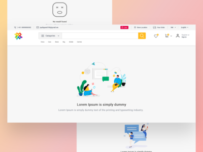 电子商务网站的空白页面(Empty page for e commerce website)