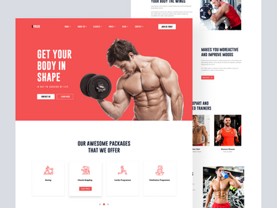健身网站设计(Fitness Website Design)