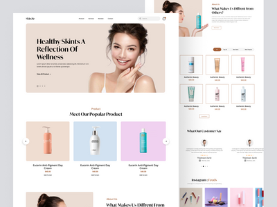 电子商务化妆品网页设计(eCommerce Cosmetic Web design)