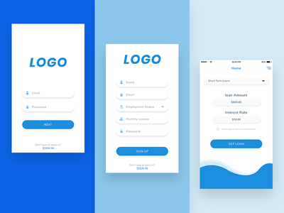 获取贷款应用程序设计(Get Loan app design)