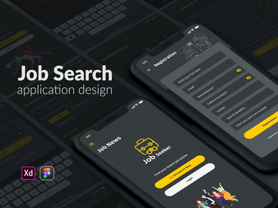 💼求职应用设计流程模板(💼Job Search app design flow template)