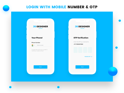 登录屏幕新样式（移动和OTP）(Login screen New Style ( Mobile & OTP ))