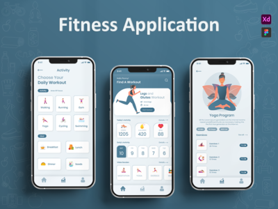 健身应用设计模板(Fitness Application Design Template)