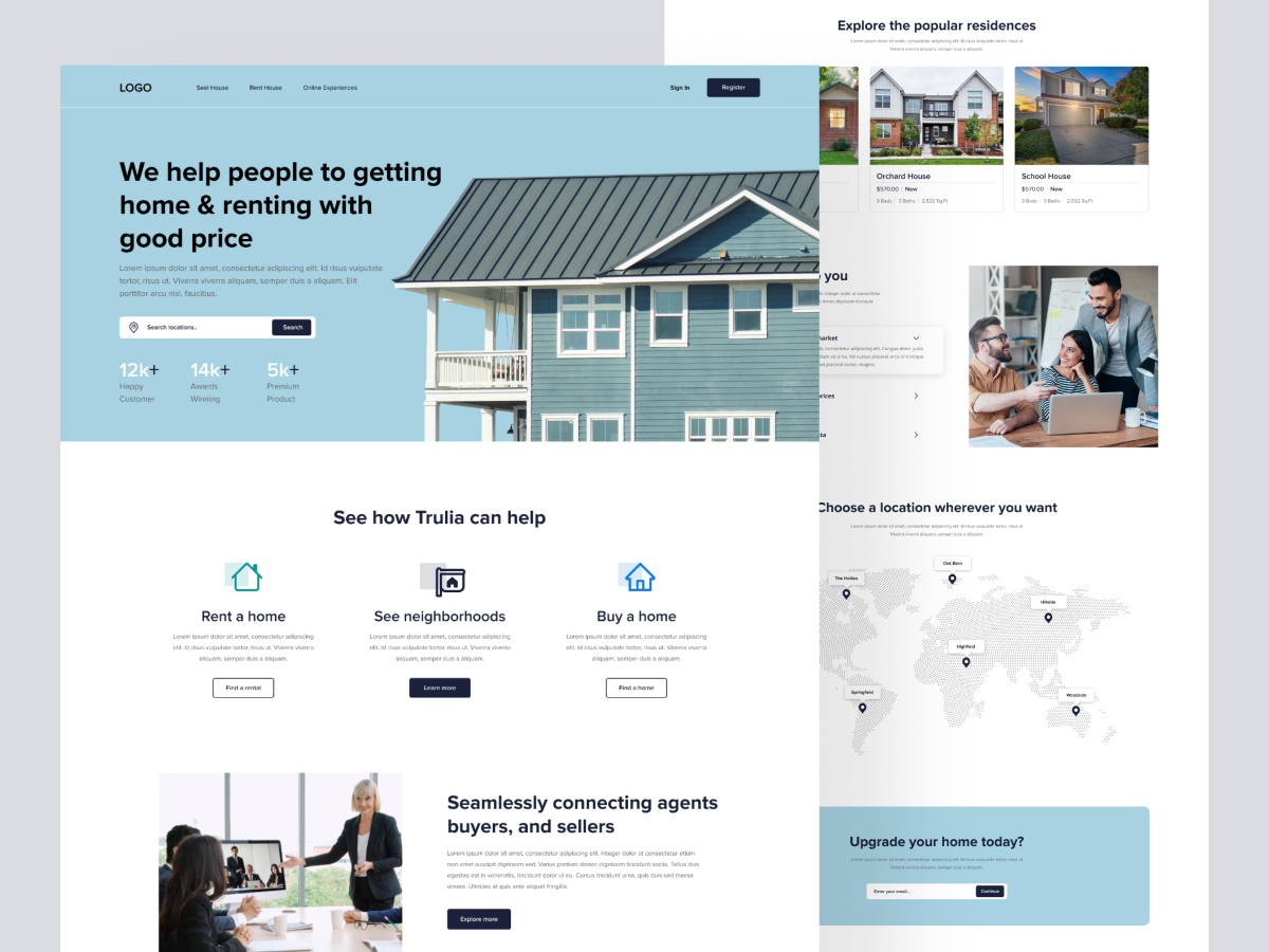 房屋租金登陆页面(Home Rent Landing Page)