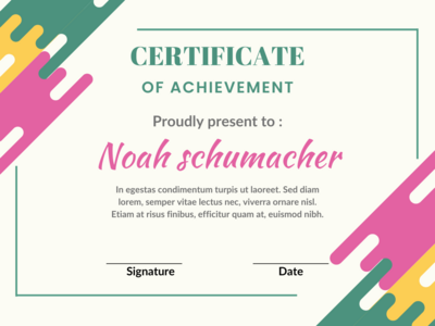 取得证书(ACHIEVEMENT OF CERTIFICATE)