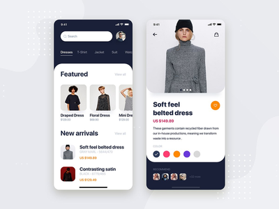 电子商务商店移动应用程序 UI 工具包模板(E-commerce Store Mobile App UI Kit Template)