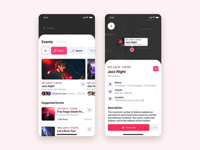 音乐活动移动应用程序 UI 工具包模板(Music Event Mobile App UI Kit Template)