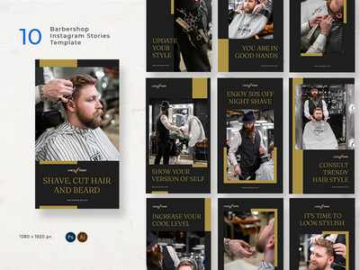 理发店 Instagram 故事(Barber Shop Instagram Stories)