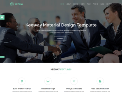 Keeway - 材料设计机构模板(Keeway - Material Design Agency Template)