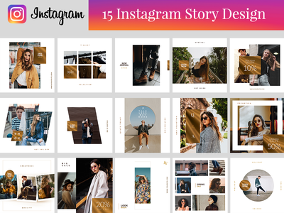 时尚销售横幅的社交媒体/Instagram 故事 3(Social media / Instagram Story for fashion sale banners 3)