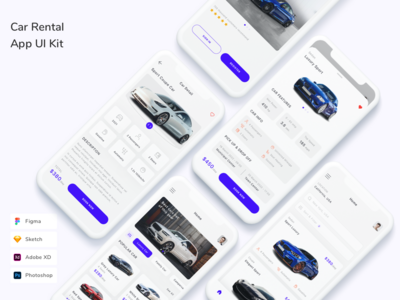 租车应用程序 UI 套件(Car Rental App UI Kit)