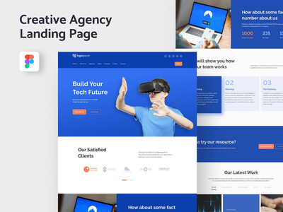 创意机构登陆页面模板(Creative Agency Landing Page Template)