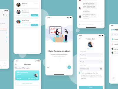 EduRoom - 在线课堂应用程序 UI 工具包（第 9 部分）(EduRoom - Online Class Room App UI Kit (Part 9))