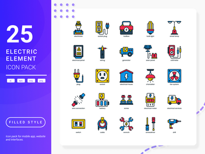 电气元件图标包(Electric Element Icon Pack)