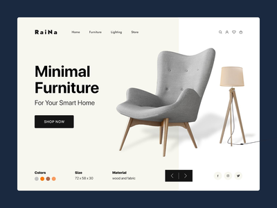 最小的家具登陆页面(Minimal Furniture Landing Page)