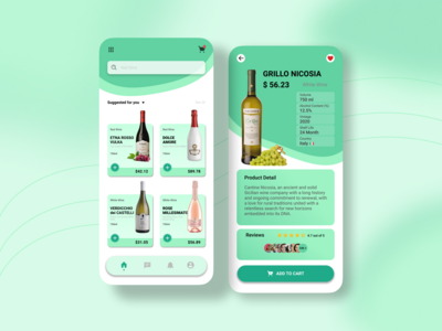 葡萄酒商店应用程序极简主义概念(Wine Store App Minimalist Concept)