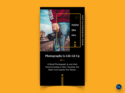 摄影社交媒体帖子模板(Photography Social Media Post Template)