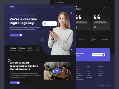 帕拉卡创意 - 数字代理登陆页面(Pallaka Creative - Digital Agency Landing Page)