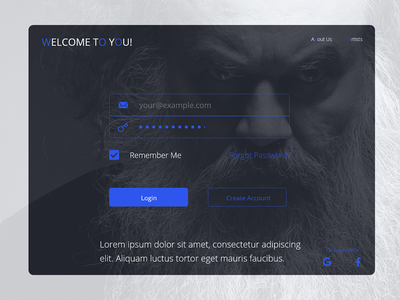 登录网页登陆页面 UI(Log In Web Landing Page UI)
