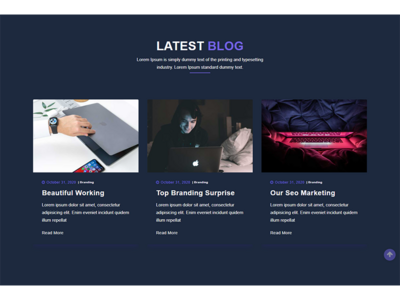 博客页面模板设计(Blog Page Template Design)
