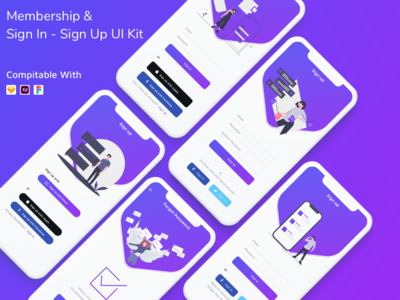 会员资格和登录 - 注册 UI 套件 v5(Membership & Sign In - Sign Up UI Kit v5)