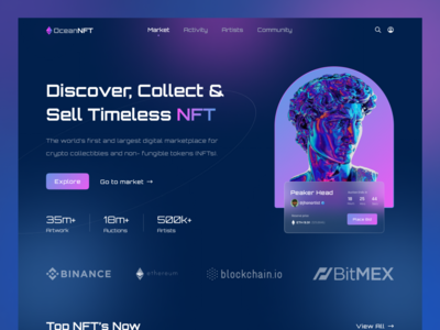 NFT 网站页眉设计(NFT Website Header Design)