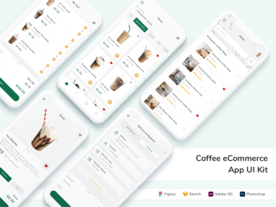 咖啡电子商务应用程序 UI 套件(Coffee eCommerce App UI Kit)