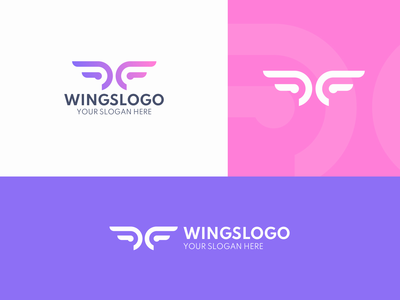 翅膀标志设计(Wings Logo Design)