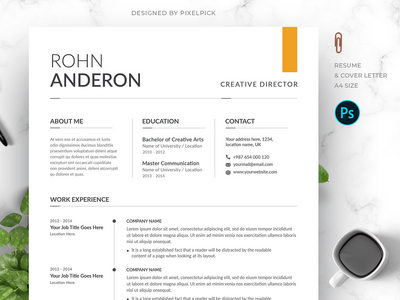 干净的简历模板(Clean Resume Template)