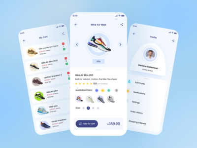 耐克鞋应用程序设计(Nike Shoe App Design)