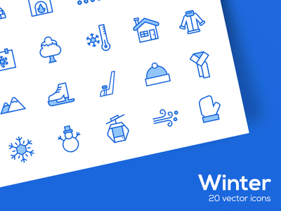 冬季图标集(Winter Icons Set)