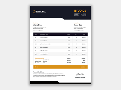 简单的商业发票模板(Simple business invoice template)