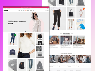 雷恩电子商务网页模板(Wren Ecommerce  Web Template)