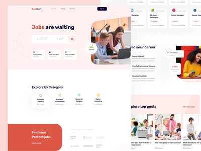Jobmart - 工作门户登陆页面(Jobmart - Job portal landing page)