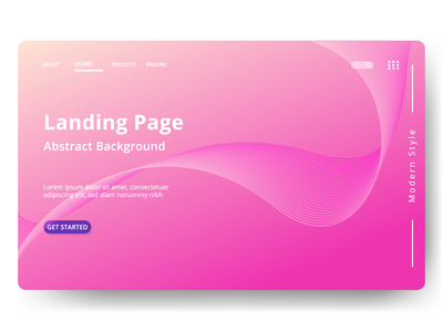 抽象背景登陆页面模板(Asbtract background Landing page template)