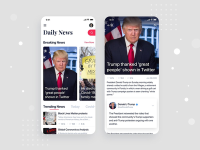 新闻移动应用程序概念(News mobile app concept)