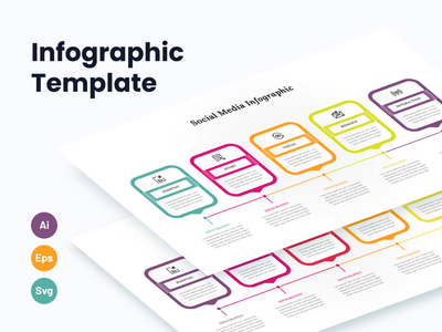 社交媒体信息图表模板(Social media infographics template)