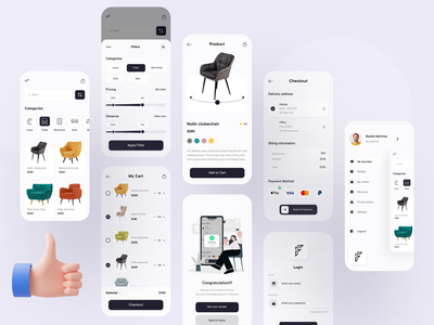 家具电子商务应用概念(Furniture E-Commerce App Concept)