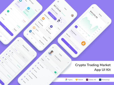 加密交易市场应用程序 UI 套件(Crypto Trading Market App UI Kit)