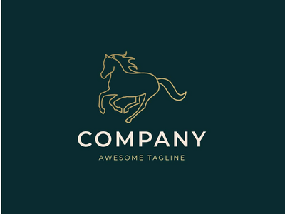 马单线标志(Horse Monoline Logo)