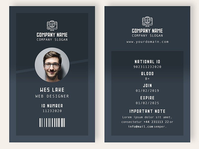 身份证模板(ID Card Template)