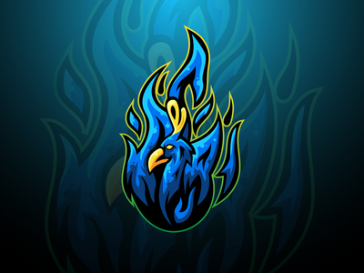 孔雀吉祥物电子竞技标志(Peacock Mascot Esport Logo)