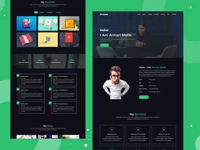 阿曼个人作品集模板(Arman Personal Portfolio Template)