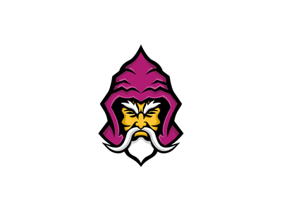 巫师头正面吉祥物(Wizard Head Front Mascot)