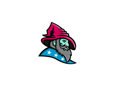 有星星吉祥物的向导(Wizard With Stars Mascot)