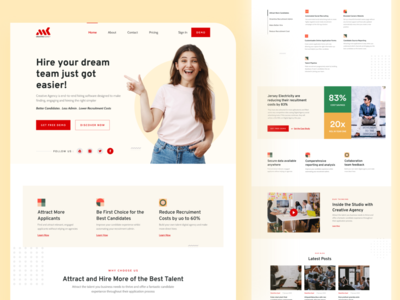 团队招聘登陆页面。(Team Hiring Landing Page.)